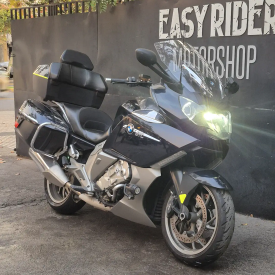 BMW K1600 GTL 2012 usada azul metalizado frontal tres cuartos faros Easy Rider Motorshop