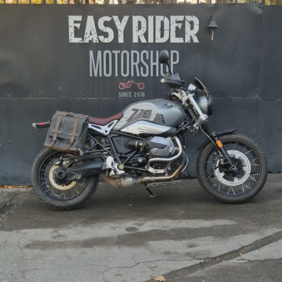 BMW R nineT Scrambler usada 2022 perfil lateral derecho gris granito metalizado Easy Rider Motorshop Santiago