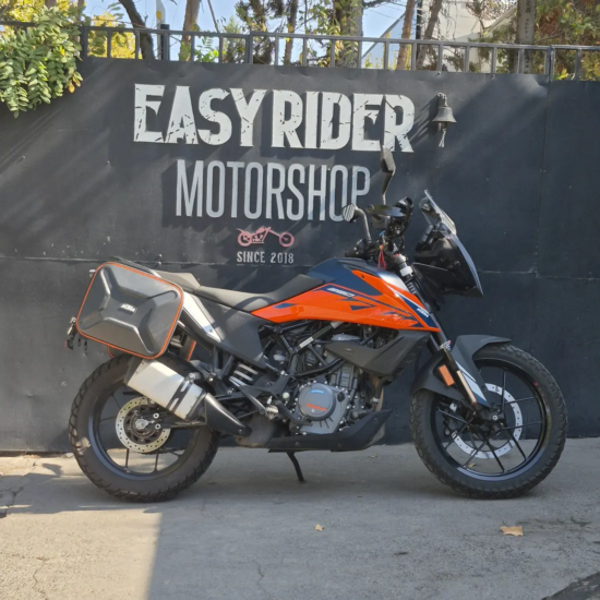 KTM 390 Adventure 2023 usada naranjo negro perfil lateral Easy Rider Motorshop Santiago