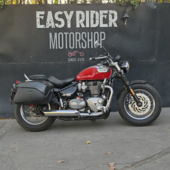 Triumph Speedmaster 1200 2023 usada rojo perfil lateral Easy Rider Motorshop Santiago