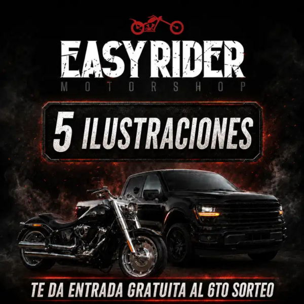 Sexto Sorteo Easy Rider 5 Ilustraciones Digitales